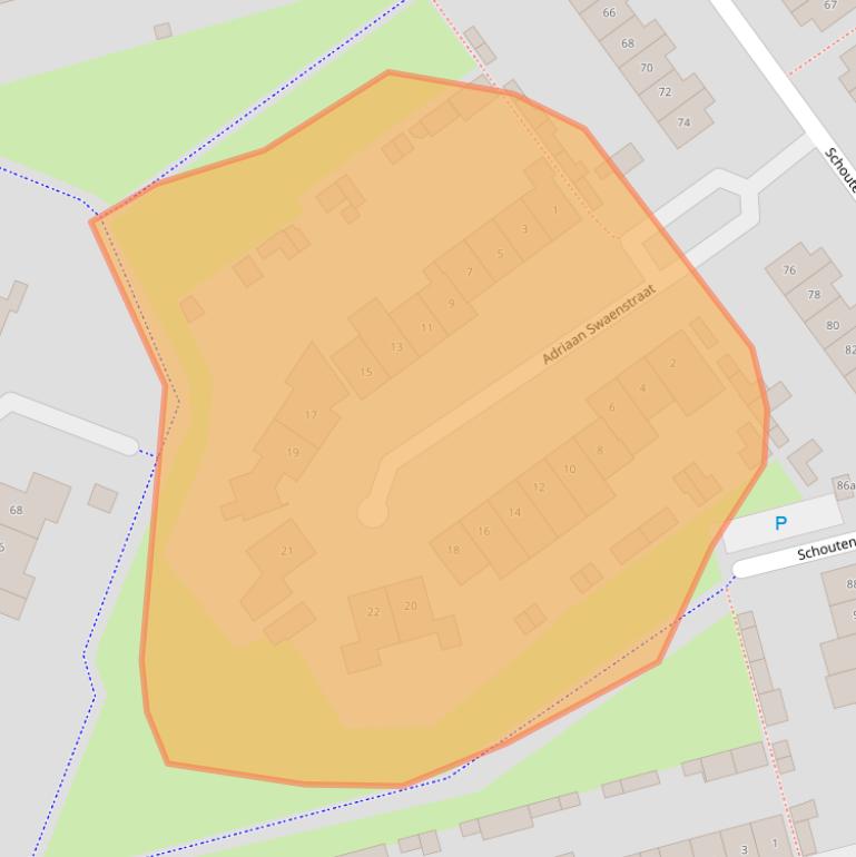 Kaart van postcodegebied 4931RH.