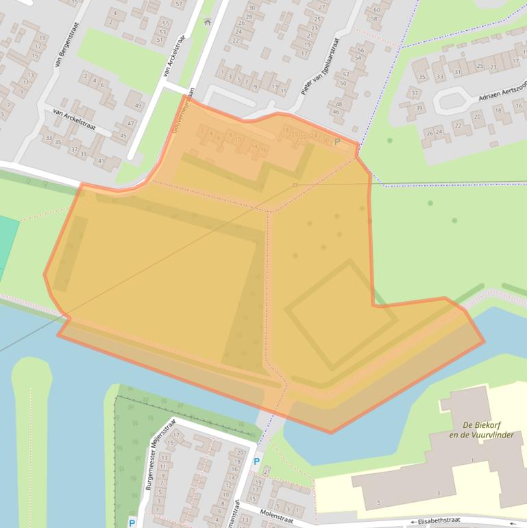 Kaart van postcodegebied 4931RW.