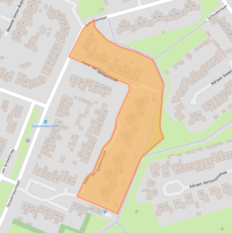 Kaart van postcodegebied 4931RX.