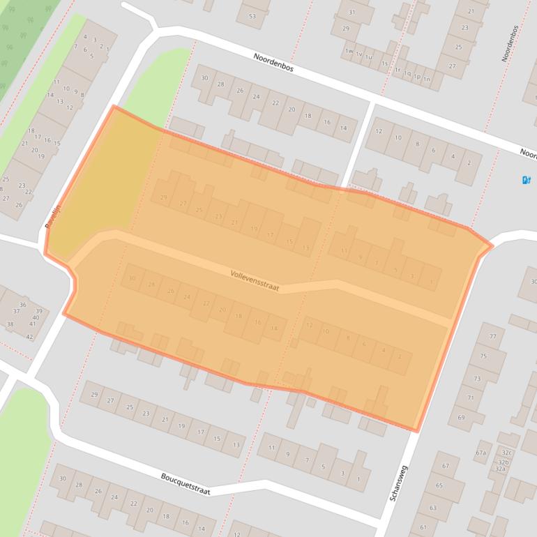 Kaart van postcodegebied 4931VC.