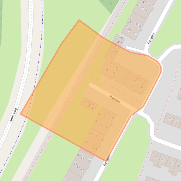 Kaart van postcodegebied 4931VJ.