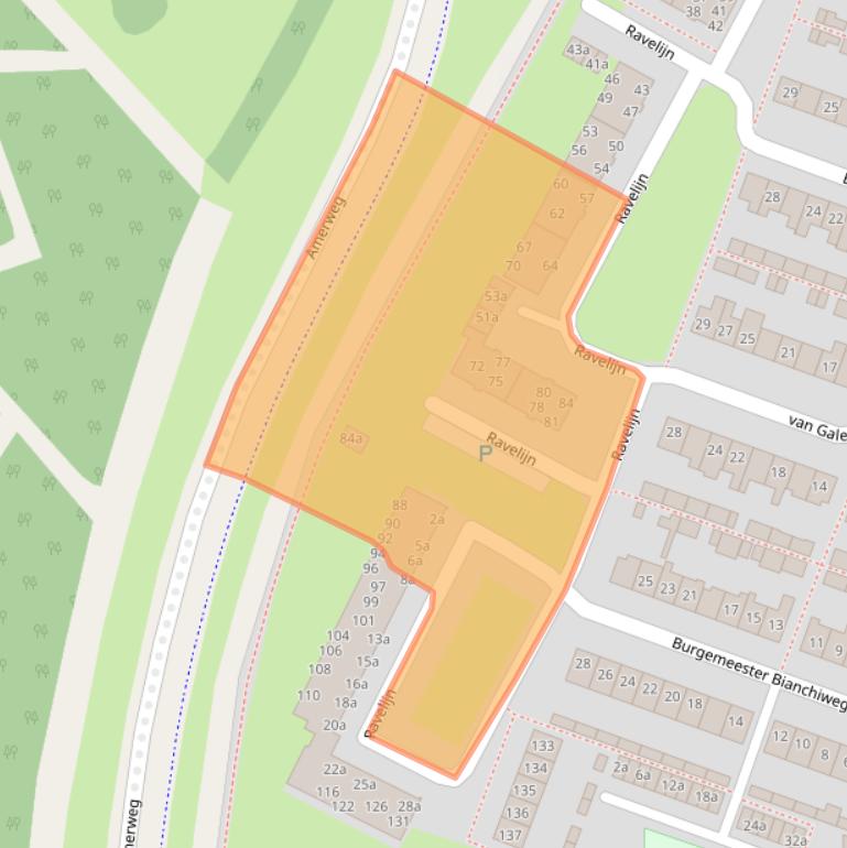 Kaart van postcodegebied 4931VK.