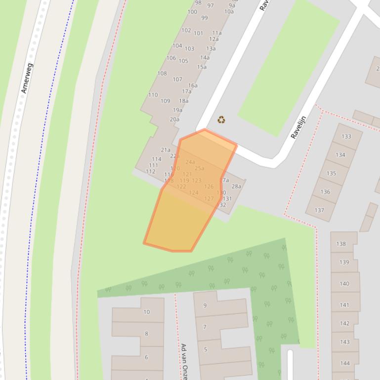 Kaart van postcodegebied 4931VN.