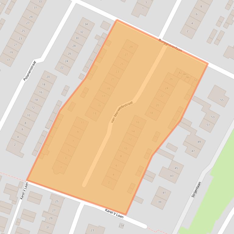 Kaart van postcodegebied 4931XD.