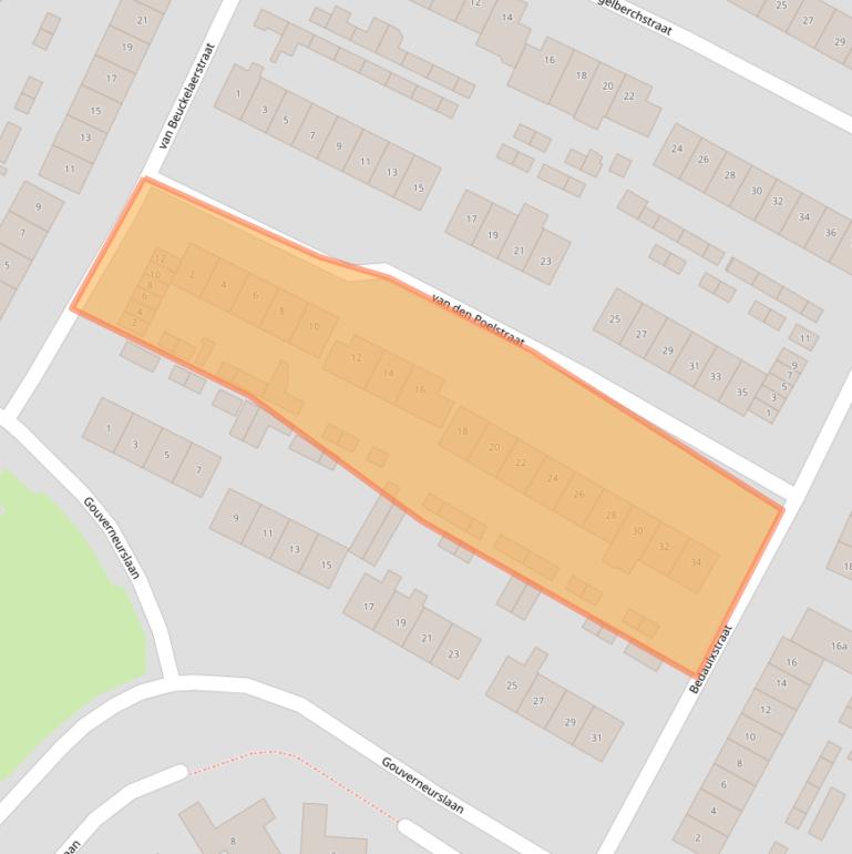 Kaart van postcodegebied 4931XN.