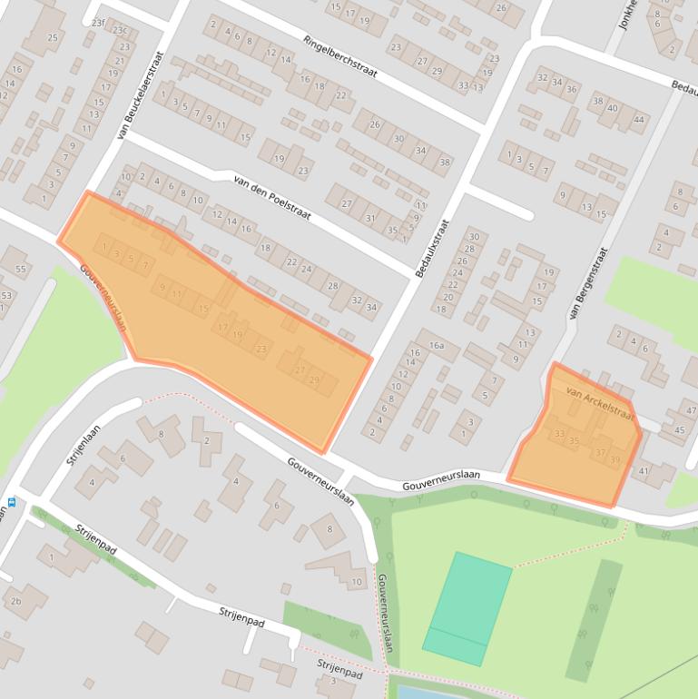 Kaart van postcodegebied 4931XV.