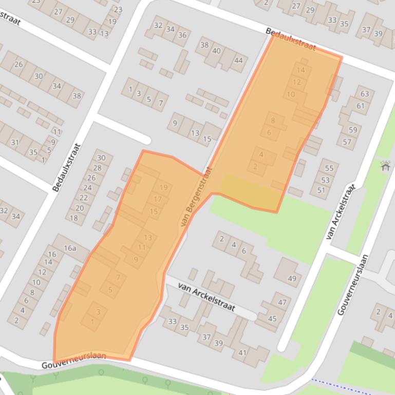Kaart van postcodegebied 4931ZA.