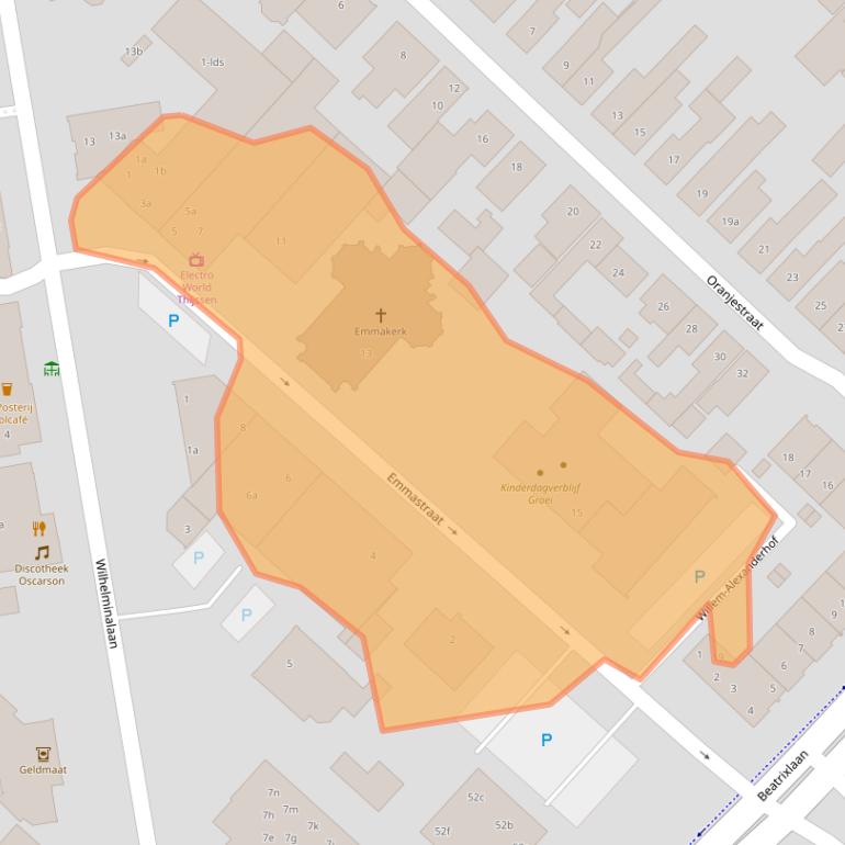 Kaart van postcodegebied 4941AX.