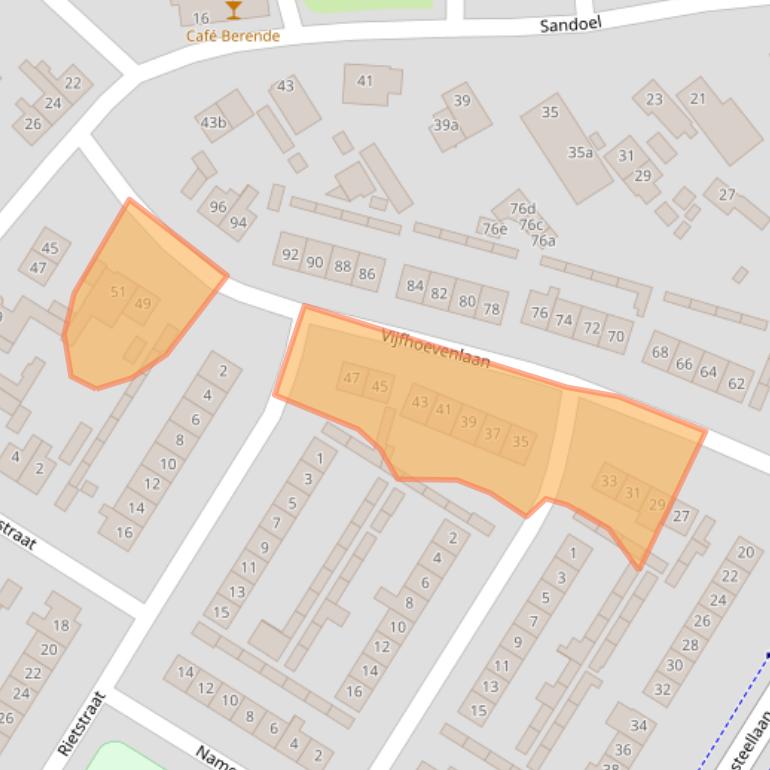 Kaart van postcodegebied 4941BE.