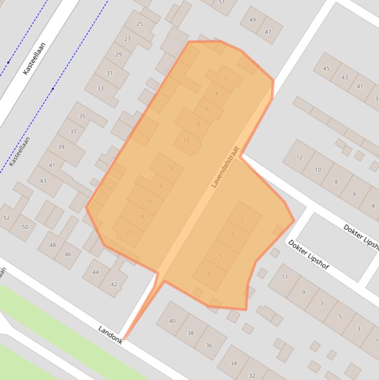 Kaart van postcodegebied 4941BV.