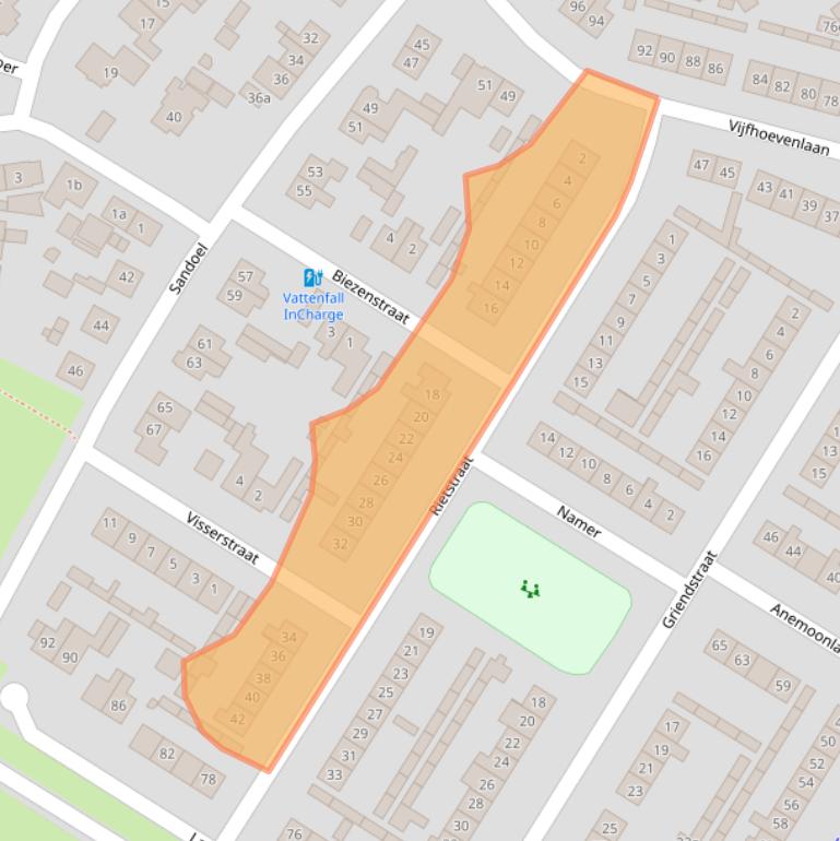 Kaart van postcodegebied 4941CC.