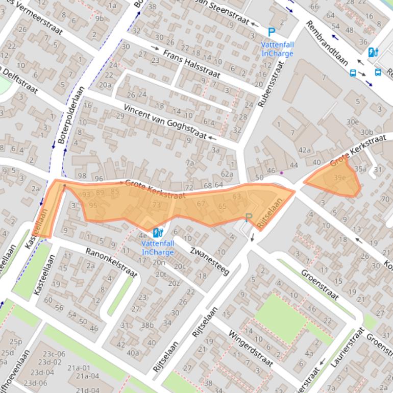 Kaart van postcodegebied 4941DN.