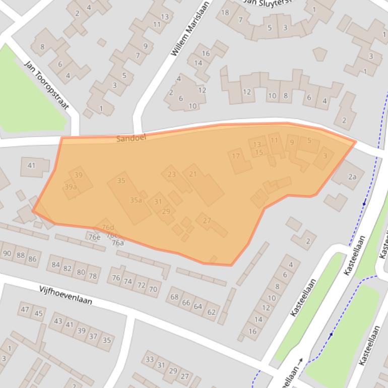 Kaart van postcodegebied 4941DT.