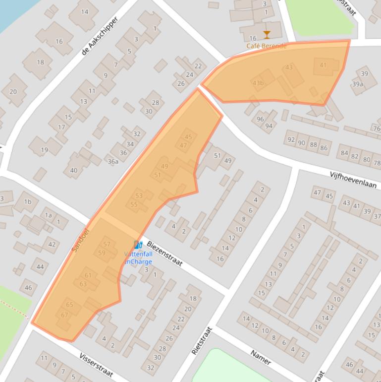 Kaart van postcodegebied 4941DV.