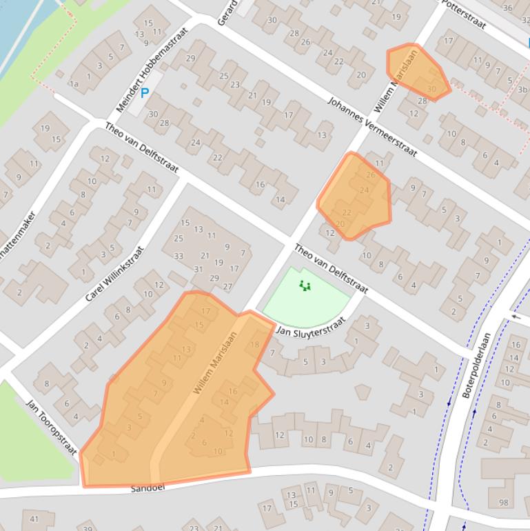 Kaart van postcodegebied 4941EK.