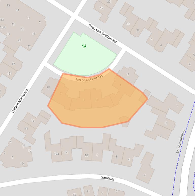 Kaart van postcodegebied 4941EM.