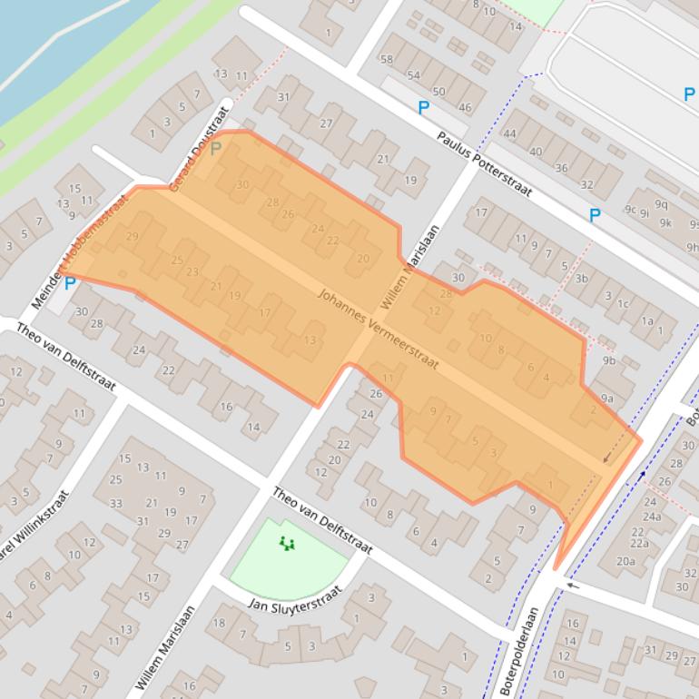 Kaart van postcodegebied 4941EP.