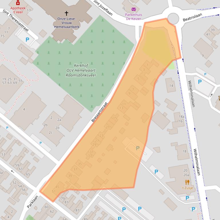 Kaart van postcodegebied 4941GR.