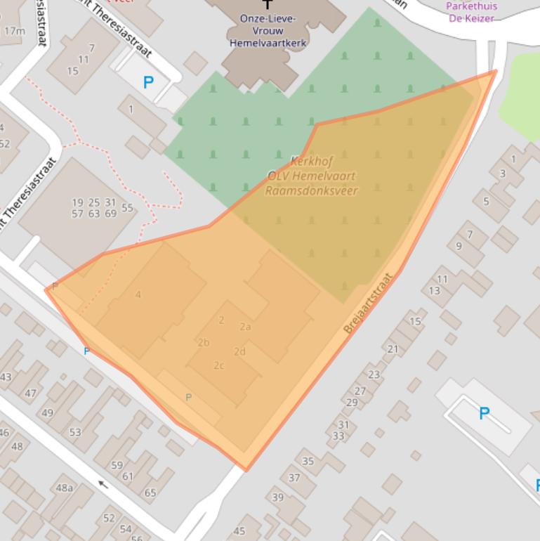 Kaart van postcodegebied 4941GS.