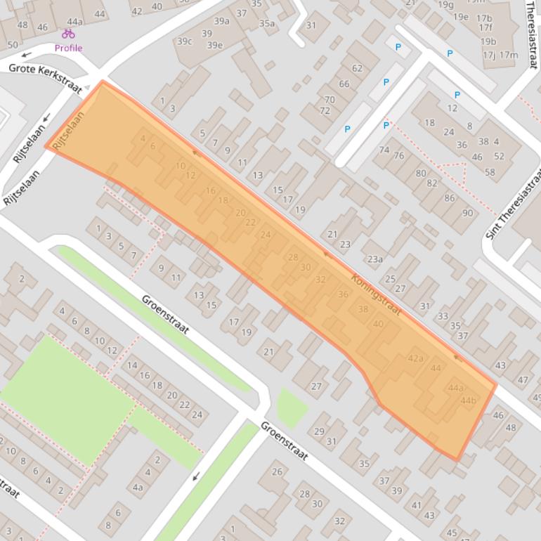 Kaart van postcodegebied 4941GW.