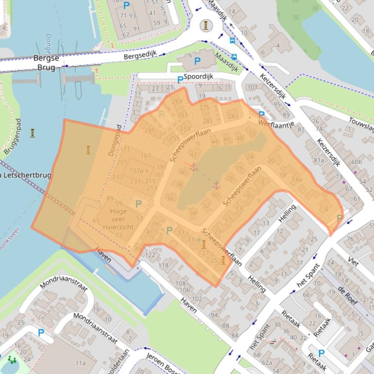 Kaart van postcodegebied 4941GZ.