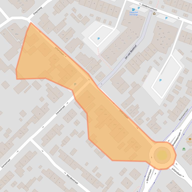 Kaart van postcodegebied 4941JD.