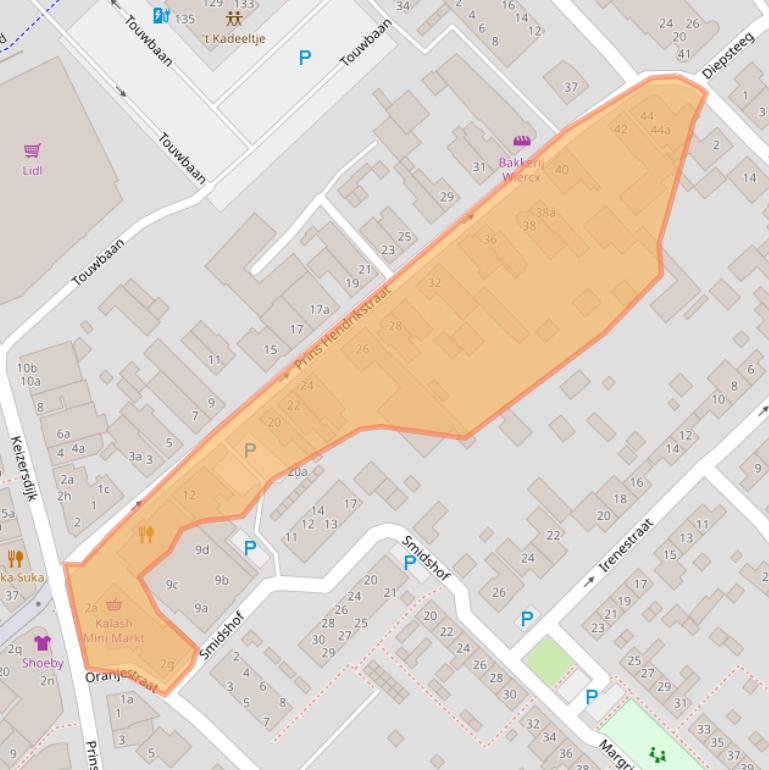 Kaart van postcodegebied 4941JV.