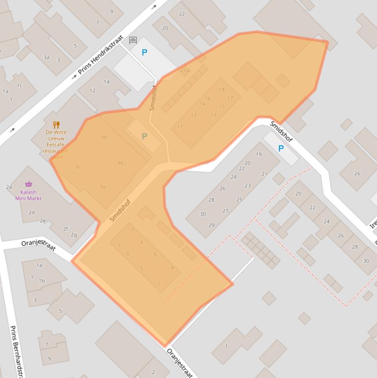 Kaart van postcodegebied 4941JW.