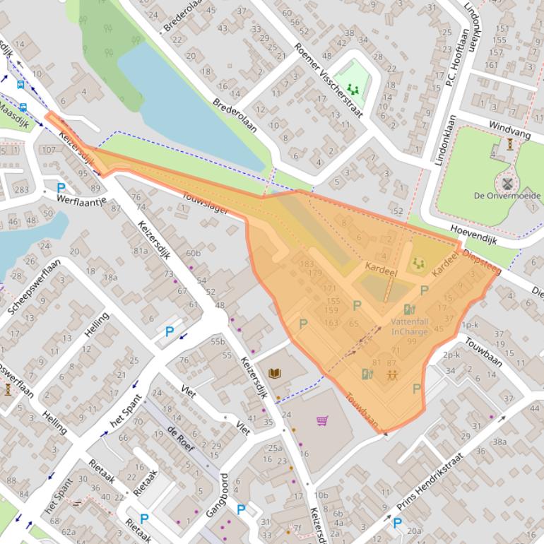 Kaart van postcodegebied 4941LR.