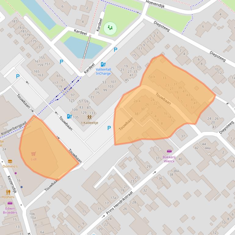 Kaart van postcodegebied 4941LT.