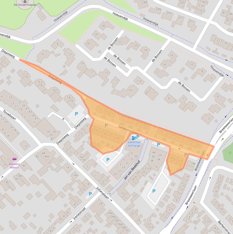 Kaart van postcodegebied 4941MB.