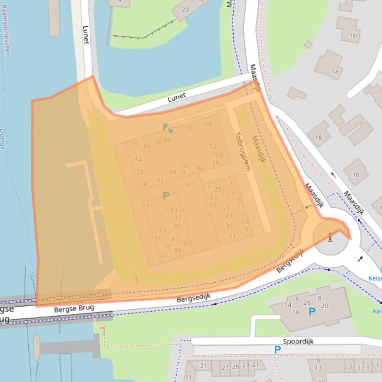 Kaart van postcodegebied 4941RJ.