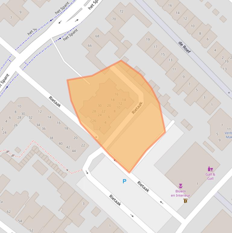 Kaart van postcodegebied 4941RL.