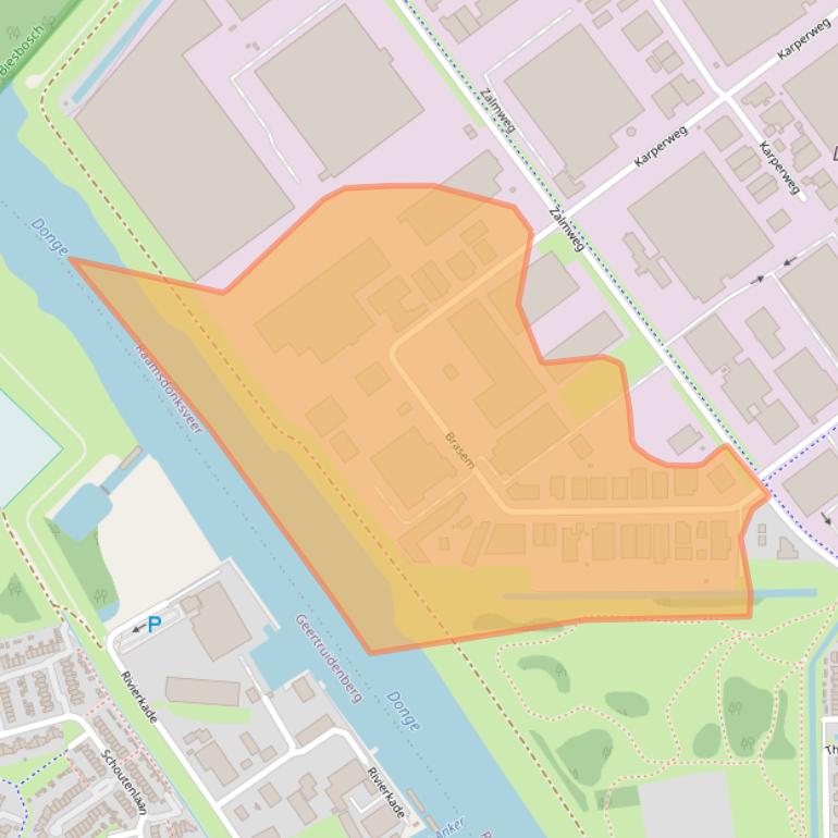 Kaart van postcodegebied 4941SE.