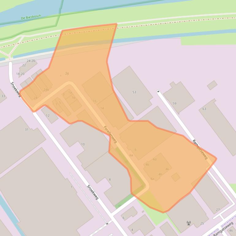 Kaart van postcodegebied 4941SJ.