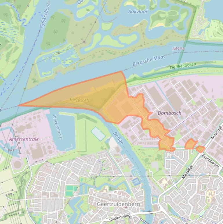 Kaart van postcodegebied 4941VX.