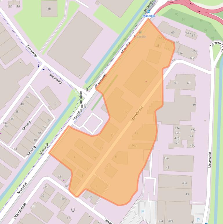 Kaart van postcodegebied 4941VZ.