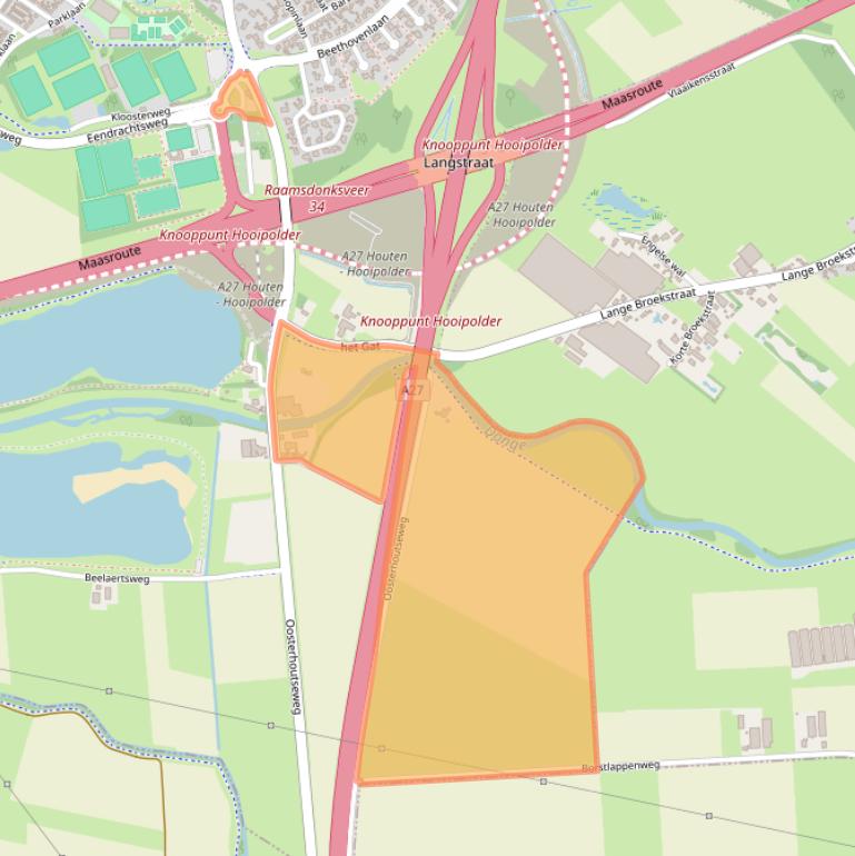 Kaart van postcodegebied 4941WX.