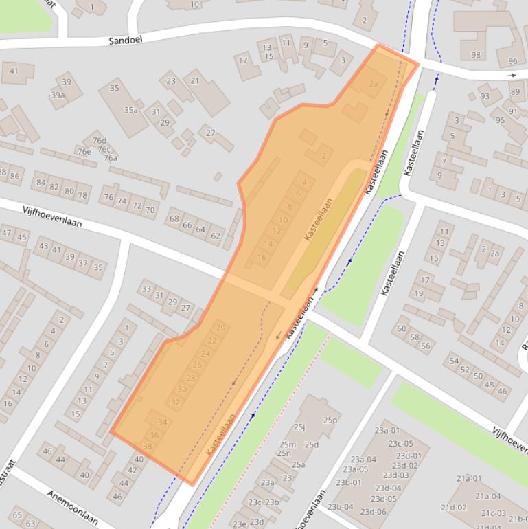 Kaart van postcodegebied 4941XN.