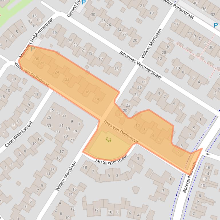 Kaart van postcodegebied 4941ZT.