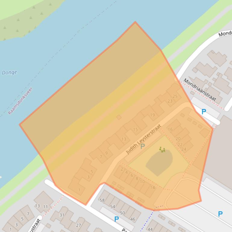 Kaart van postcodegebied 4941ZV.