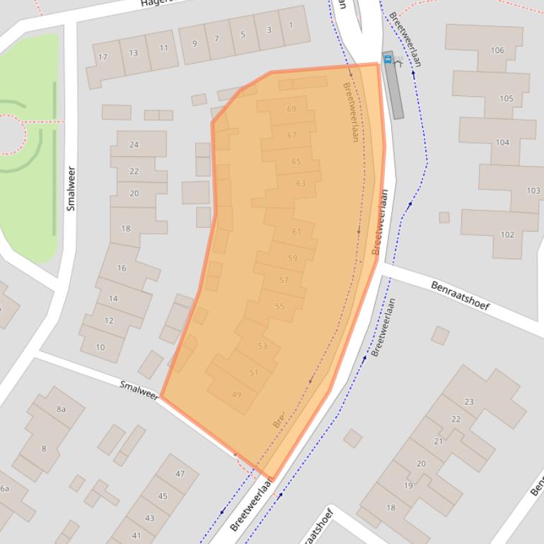 Kaart van postcodegebied 4942AB.