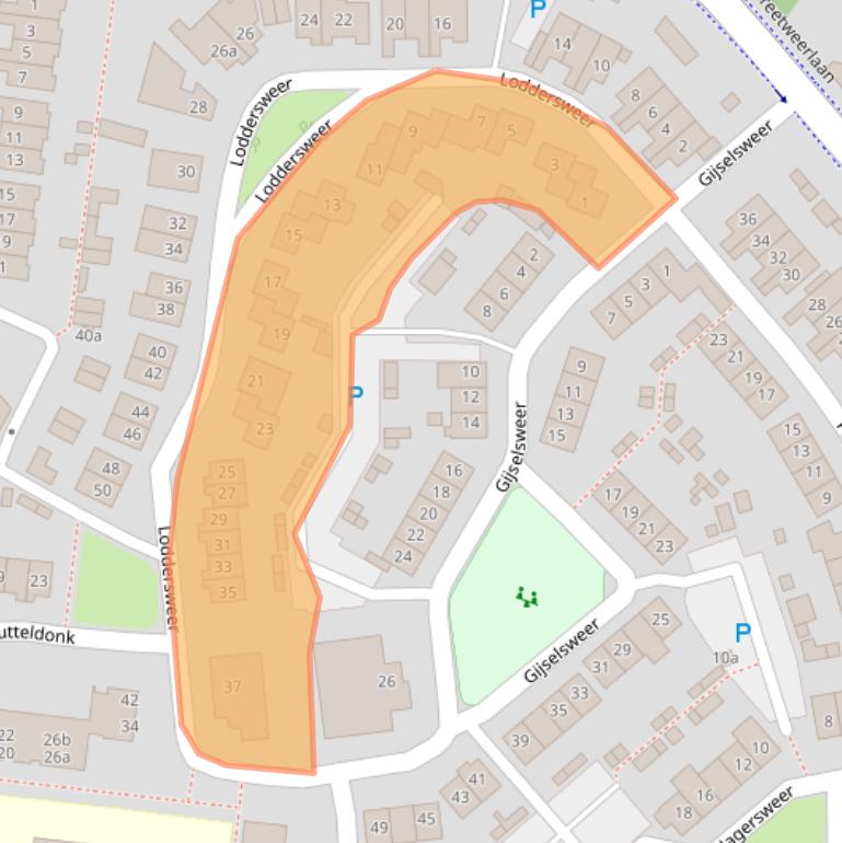 Kaart van postcodegebied 4942AE.