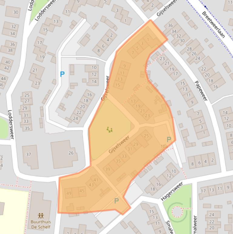 Kaart van postcodegebied 4942AH.