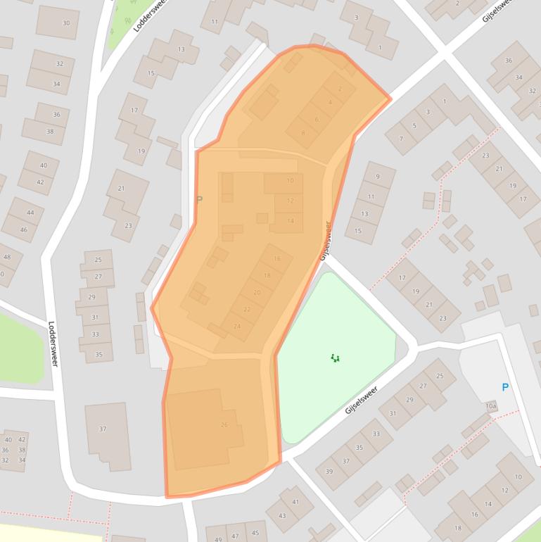 Kaart van postcodegebied 4942AJ.