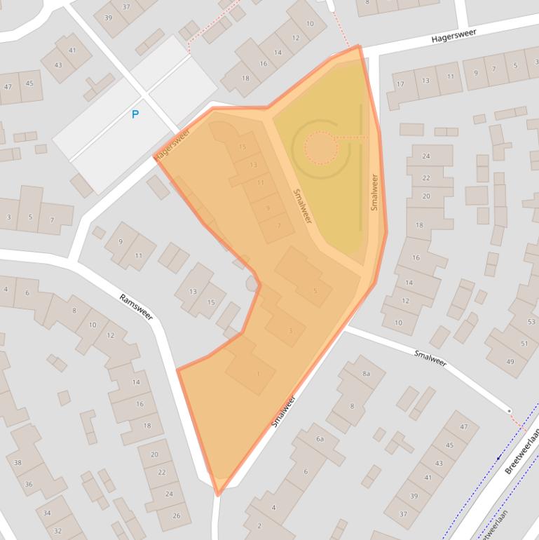 Kaart van postcodegebied 4942AP.