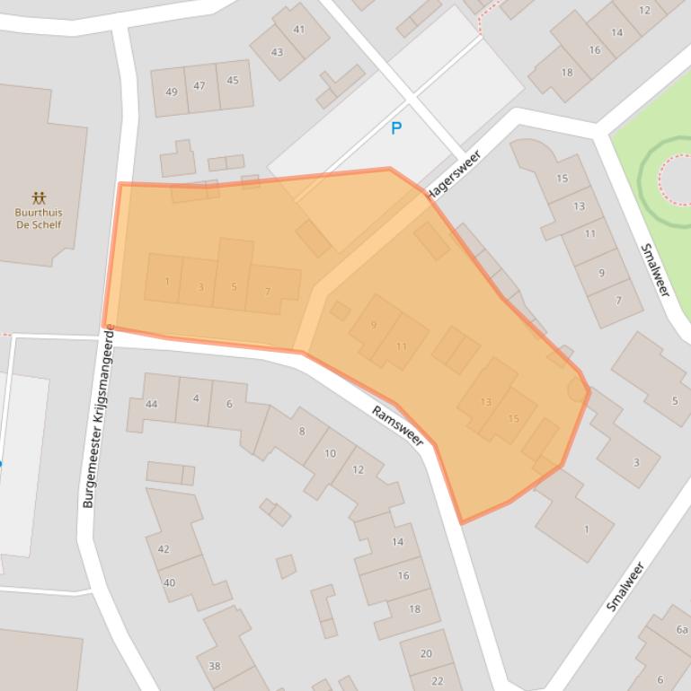 Kaart van postcodegebied 4942AS.