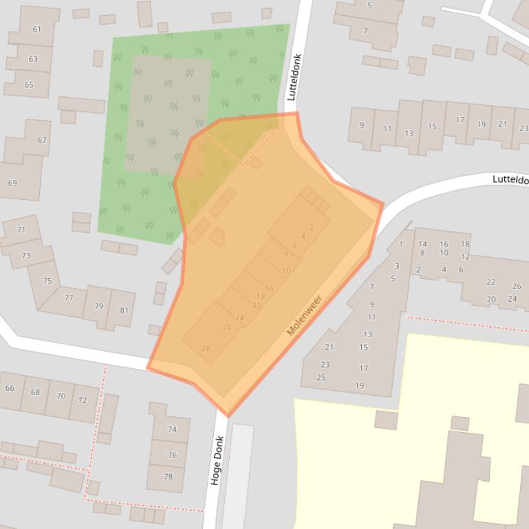 Kaart van postcodegebied 4942AZ.