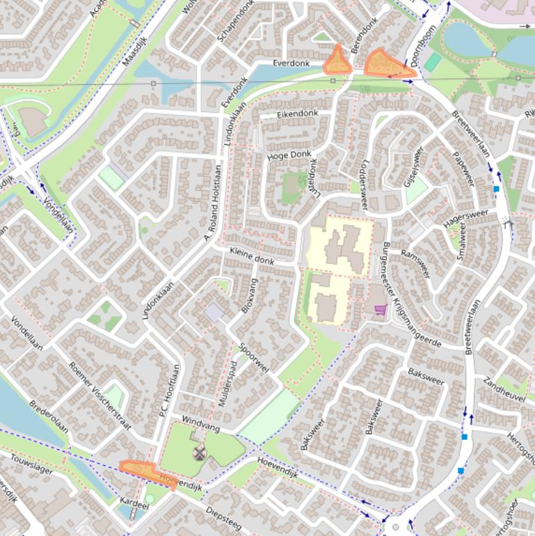 Kaart van postcodegebied 4942BJ.