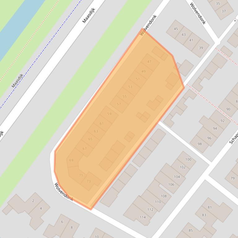 Kaart van postcodegebied 4942CB.